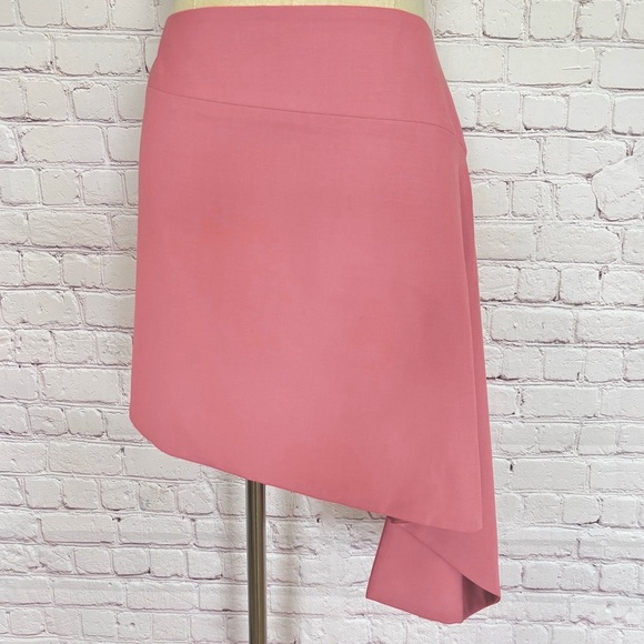 ZARA Pink Asymmetric Mini Skirt—NWT—M - Picture 5 of 13